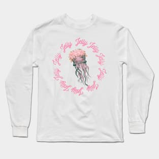 Sweet Jelly Mauve Stinger Jellyfish Design Gift Ideas Evergreen Long Sleeve T-Shirt